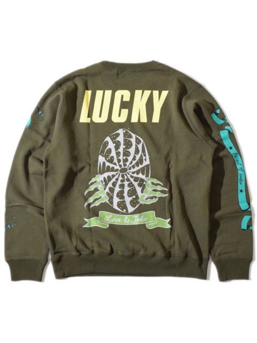 ALDIES A1403920 / LUCKY WIDE SWEAT / OLIVE