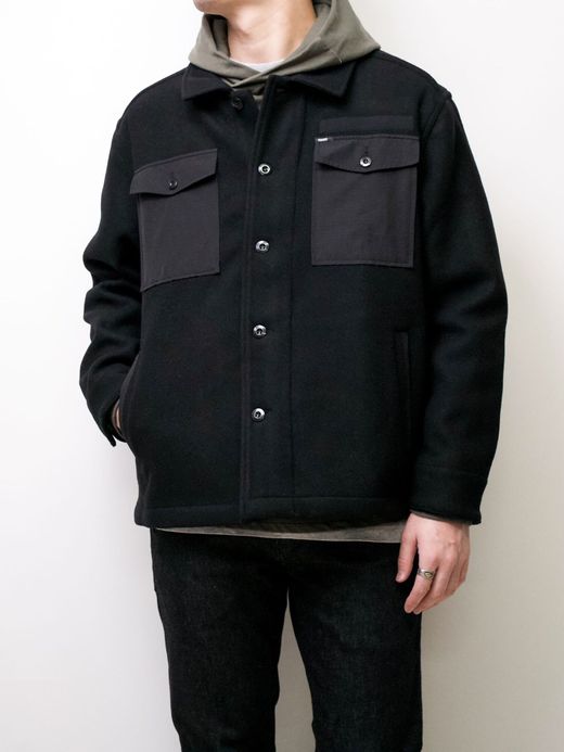 ROARK REVIVAL RJJ652 / "SHIPMAN" CPO SHIRTS JACKET / BLACK