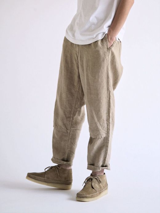 ANACHRONORM AN096 / LINEN TAPERED EASY PANTS / BEIGE