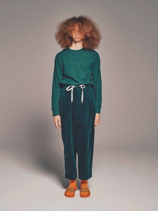 e.sen esenfw19p04 / THOMAS / DARK EMERALD CORDUROY