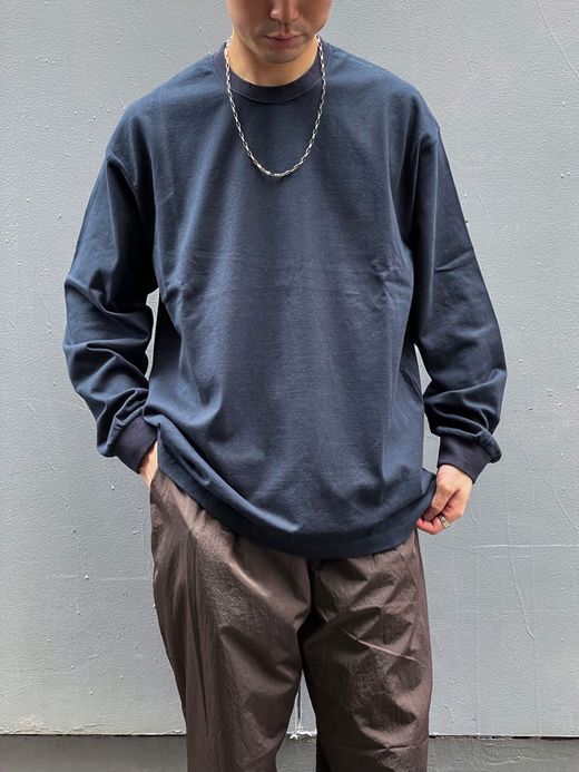 S.F.C SFCSS21CSO02 / BASIC L/S TEE / NAVY