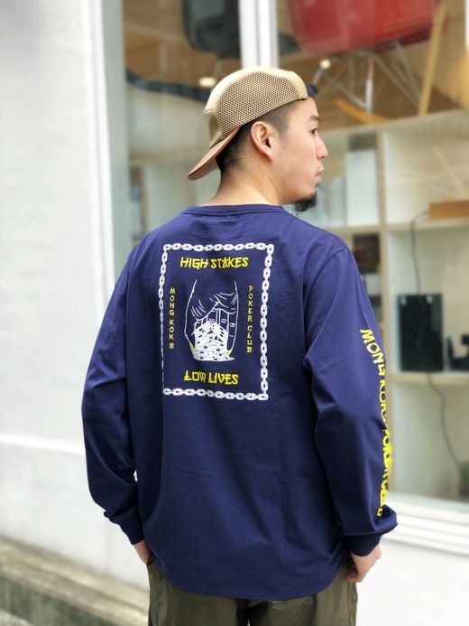 ROARK REVIVAL RLTJ501 / "HIGH STAKES, LOW LIVES" L/S TEE / NAVY