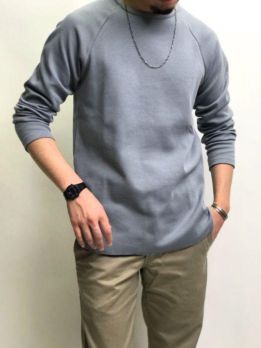 Spinner Bait 102SJ / セータージャージラグランクルーL/S / ブルーグレー