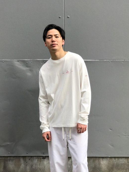 ROARK REVIVAL RLTJ600 / "SEEK&EXPLORE" L/S TEE / WHITE