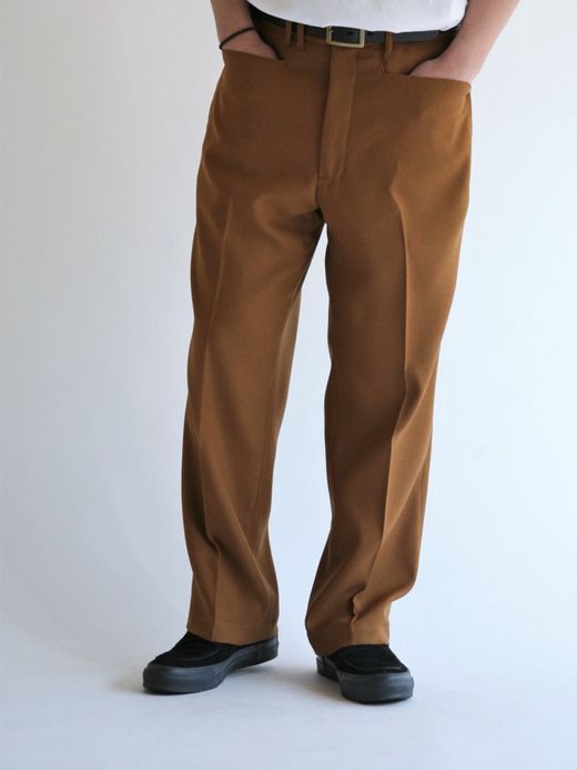 ANACHRONORM AN122 / CENTER PRESS STRAIGHT PANTS / CAMEL