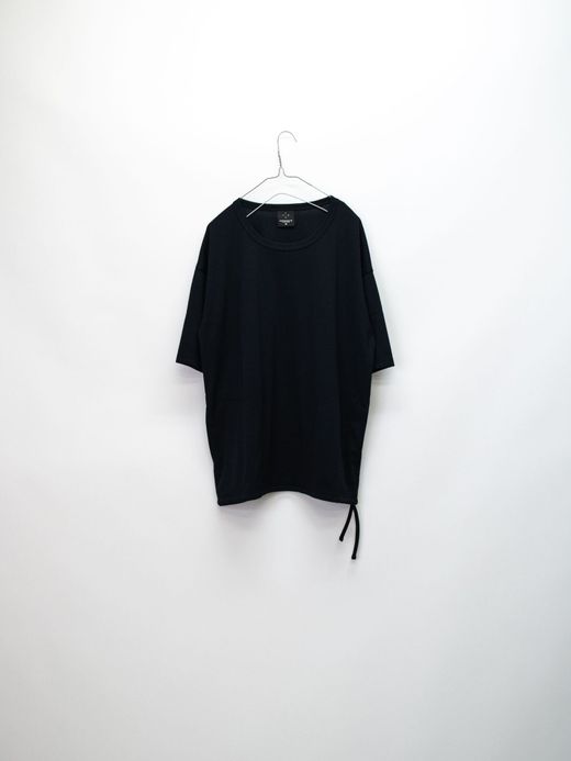 AXESQUIN-modified- 321019 / DRAW STRING TEE / BLACK