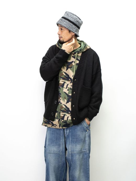 VOO VOO-1062 / FAT RIB CARDIGAN / Black