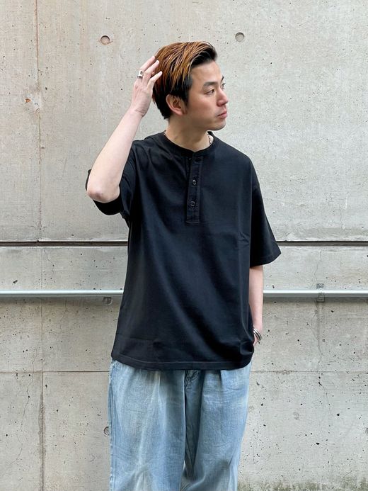 S.F.C SFCSS21CSCO3 / HENRY NECK S/S TEE / BLACK