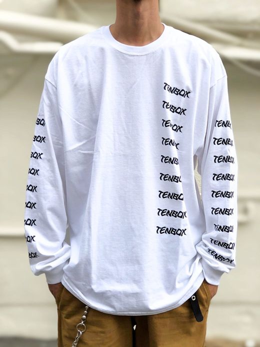 TENBOX T TENBOX LOGO L/S / WHITE