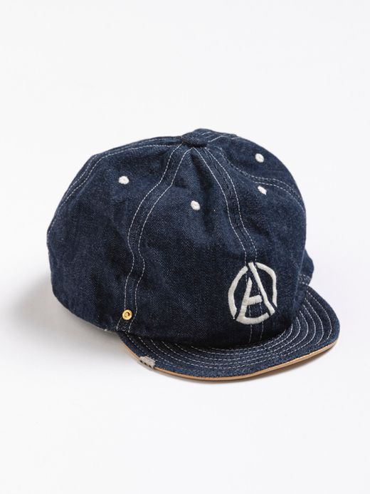 ANACHRONORM ANDC-074 / EMB DENIM BALL CAP / INDIGO×WHITEst 