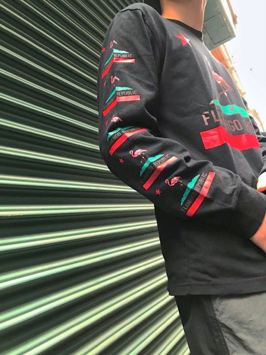 ALDIES Flamingo Long T / black