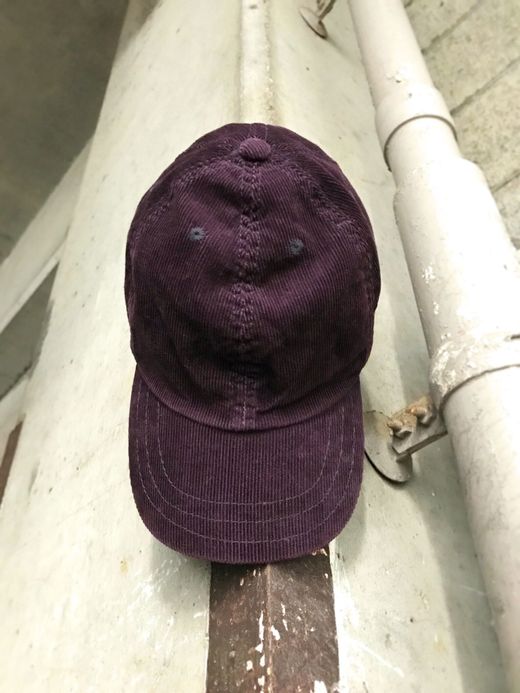 ANACHRONORM Corduroy Leather Buckle Cap / plum