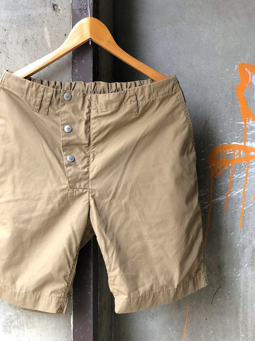 ANACHRONORM AN028 / FRONT FLAP EASY SHORTS / BEIGE