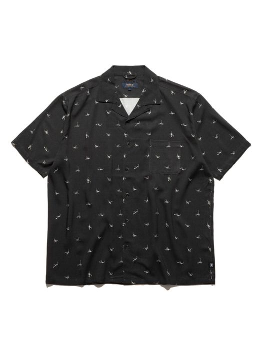 ROARK REVIVAL RWJ700 / SCORPION S/S WOVEN - COMFORT FIT / BLACK