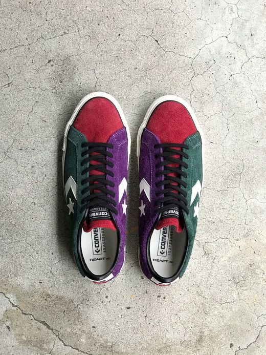 CONVERSE SKATEBOARDING 34200430 / PRORIDE SK OX + / GREEN/RED/PURPLE