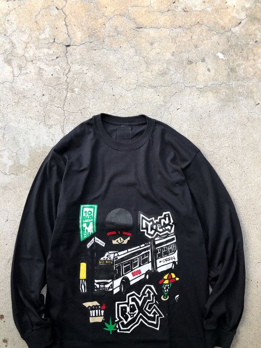 TENBOX PANDA SEX MUNI L/S TEE / BLACK