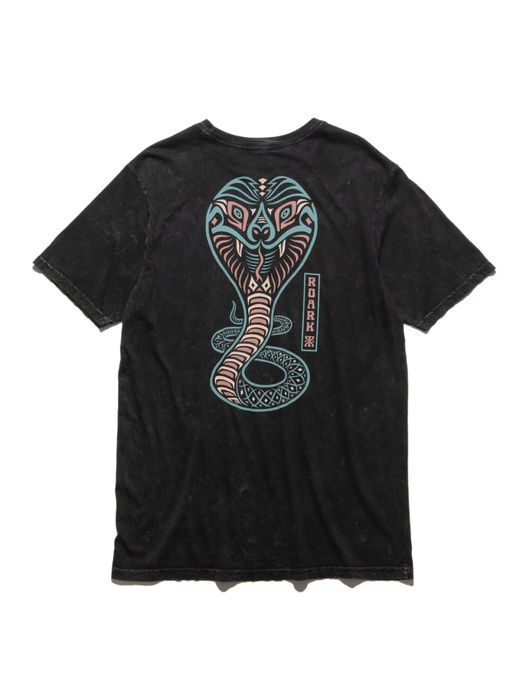 ROARK REVIVAL RT805 / COBRA DYED TEE / BLACK