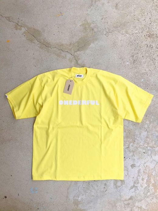  OW-T-05 / "ONEDERFUL" S/S TEE / YELLOW