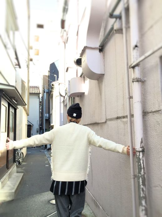 VOO Tassel Crew Knit / off white