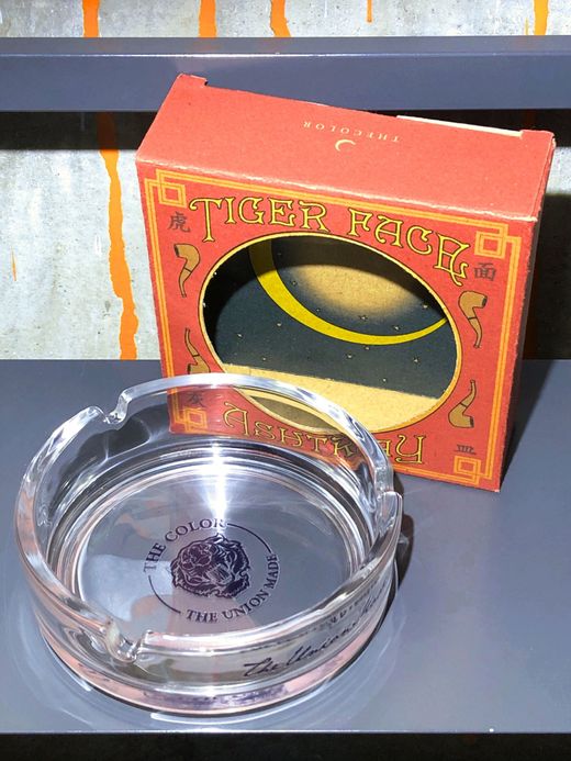 THE UNION TCL00074 / TIGER GLASS ASHTRAY / NAVY