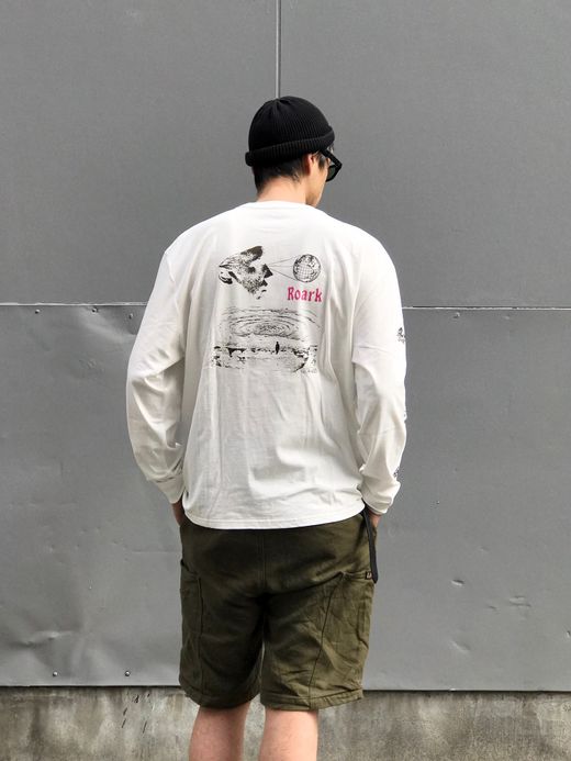 ROARK REVIVAL RLTJ601 / "WORDLY VIEW" L/S TEE / WHITE