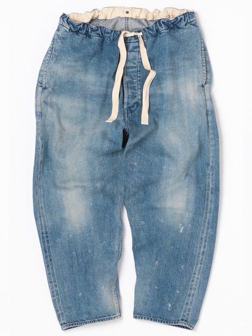 ANACHRONORM AN120-W / CINCHBACK DENIM EASY PANTS / INDIGO AGING WASH