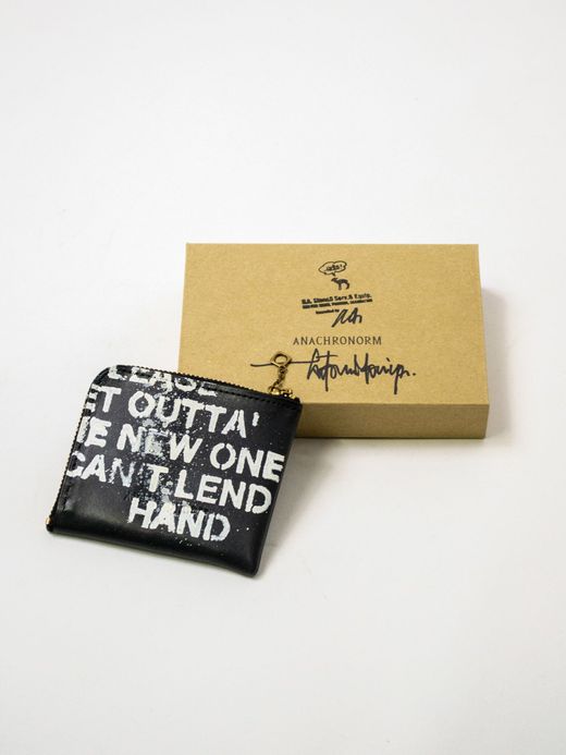 ANACHRONORM ANBB026-STCL / STENCIL COIN CASE / BLACK