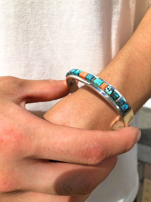 Indian Jewelry EDWARD & PATRICIA BECENTI INLAY BANGLE / TYPE B