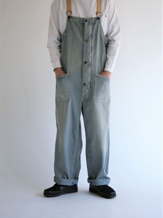 ANACHRONORM AN118-W / DECK OVER PANTS / INDIGO AGING WASH