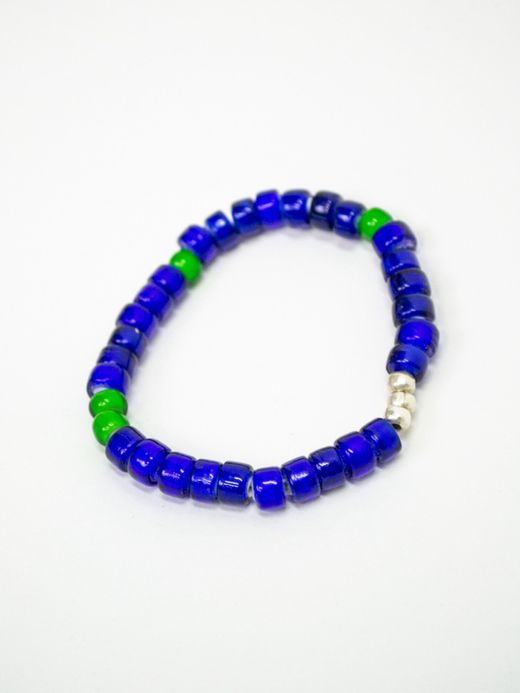 VOO VOO-URL-001 / "WHITE HEARTS" BRACELET / BLUE MULTI 4