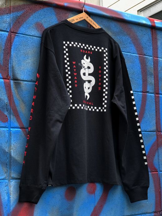 ROARK REVIVAL RLTJ553 / "WRENCHED" L/S TEE / BLACK