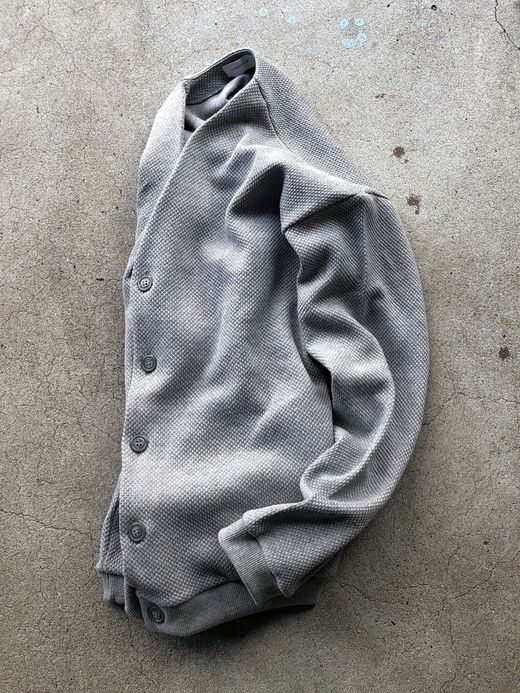 Spinner Bait 212LK / ローゲージストレッチカノコWフェイスカーディガン / トップグレー