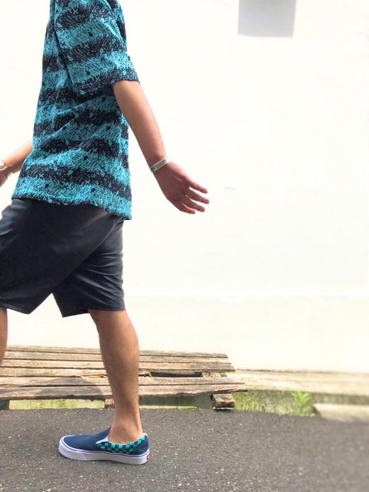 ALDIES Skull Border Big T / LT.blue