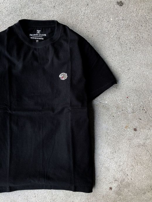 ROARK REVIVAL RTJHW521 / "TIGER HEAD" 9.3oz H/W TEE / BLACK