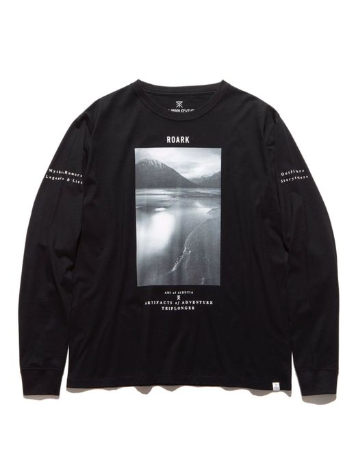 ROARK REVIVAL RLTJ657 / "BERING SEABORNE" L/S PHOTO TEE / BLACK