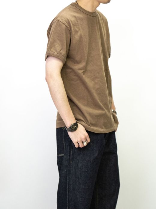 THE UNION TF00392 / PLAIN TEE / BROWN