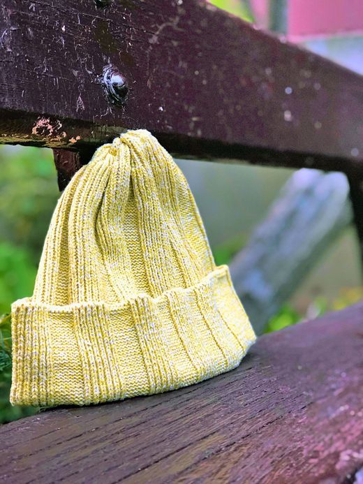 ROTOTO Mixed Silk Cotton Beanie / lime