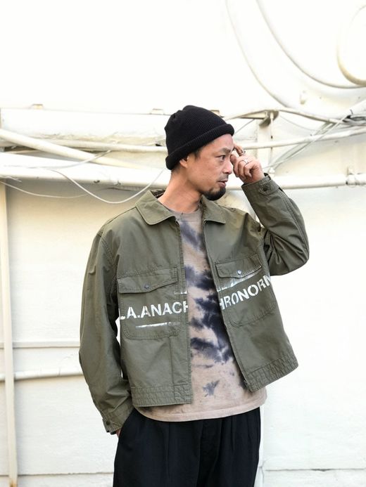 ANACHRONORM AN048-STCL / STENCIL CL FLIGHT JACKET / OLIVE