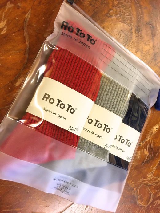 ROTOTO Thank U Pack Socks / red/M.gray/navy