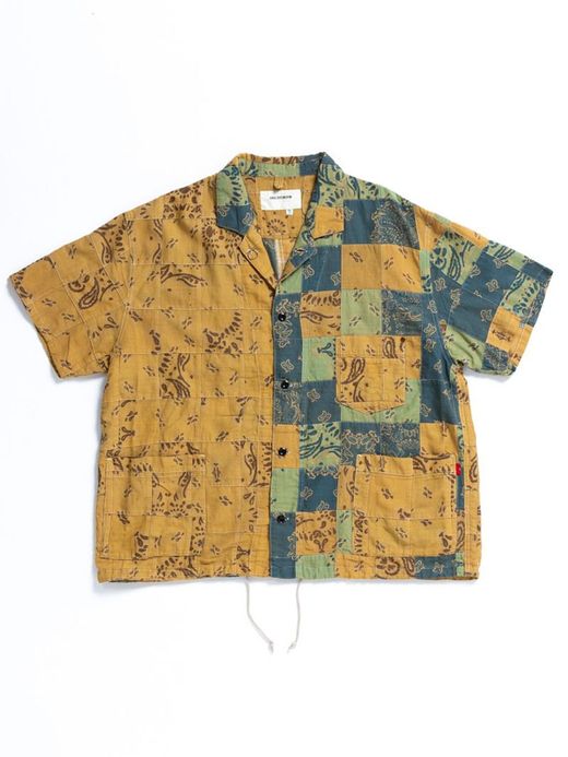 ANACHRONORM AN106 / S/S PATCH WORK COVERALL SHIRT / B.BEIGE