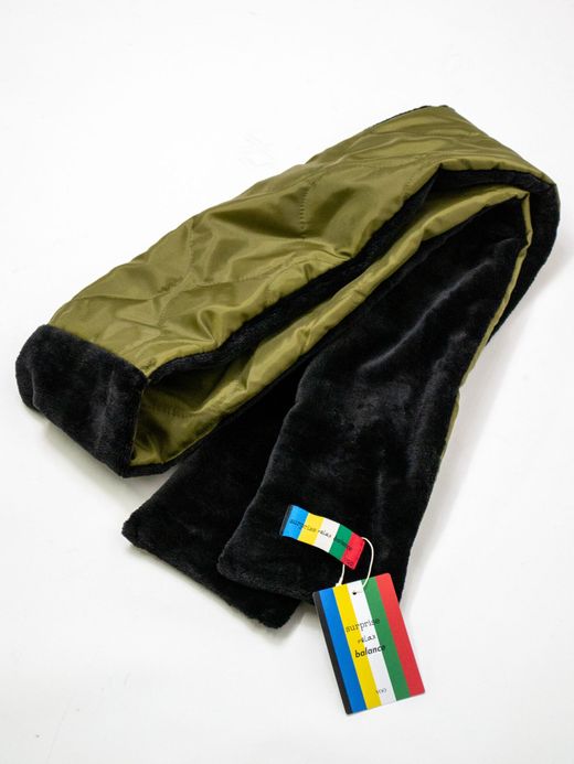 VOO VOO-SPG-078 / REV STOLE / OLIVE×BLACK