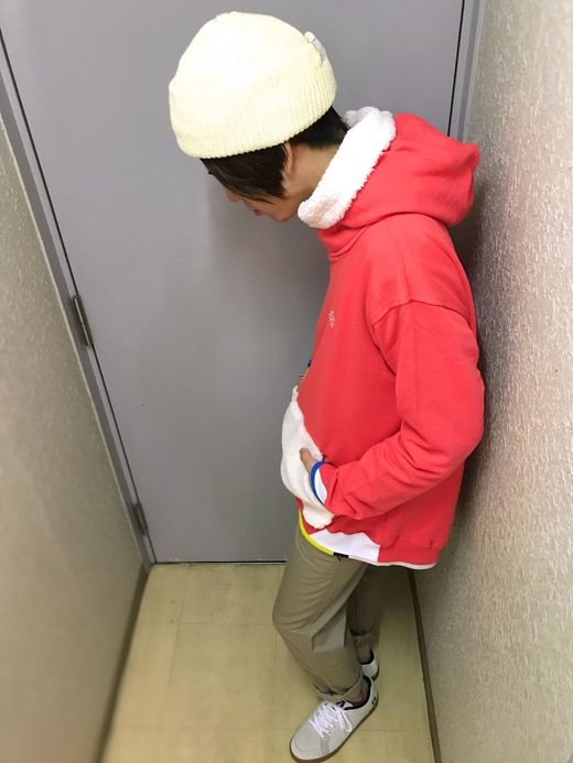 ALDIES Rib Swiching Big Parka / pink