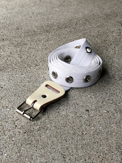 NECESSARY or UNNECESSARY Belt Nylon / white