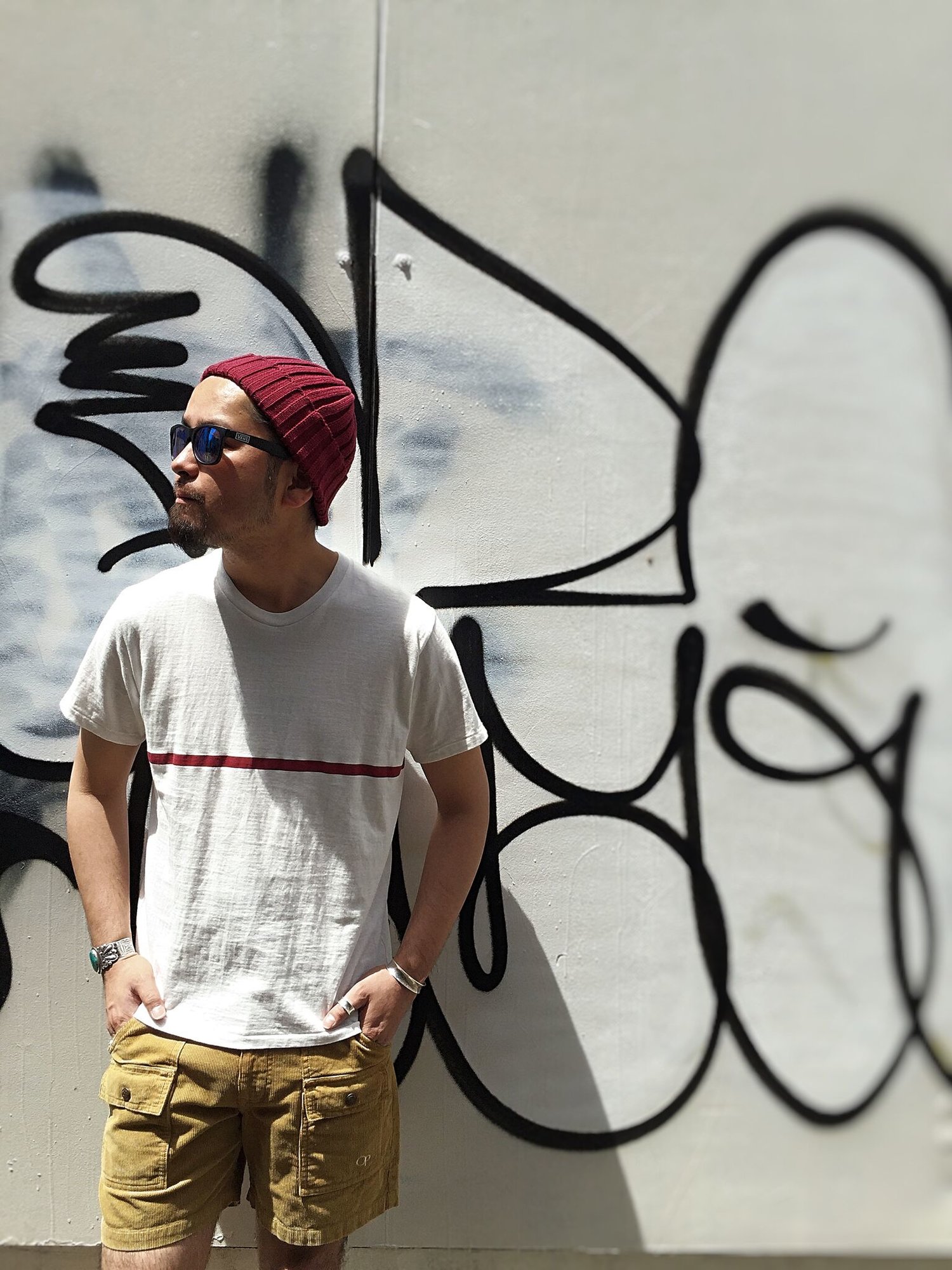 melple Loopers S/S (AWESOME) / ホワイト×ワインPT FLATBUSH（フラットブッシュ）公式オンラインサイト