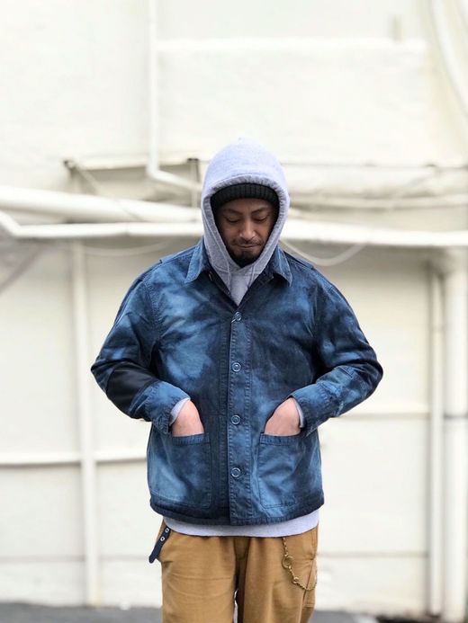 VOO VOO-974 / INDIGO PATCHWORK JKT / BLACK