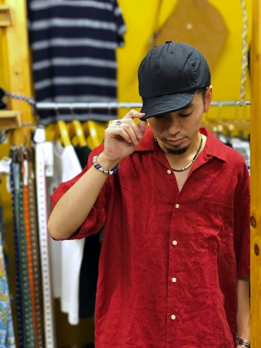 ANACHRONORM Nylon Leather Buckle Cap / black