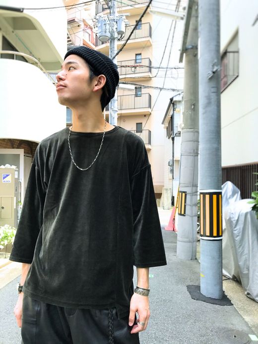 VOO Velour Step Crew / olive