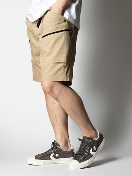 ROARK REVIVAL RSJ700 / HERRINGBONE ST NEW BAKER SHORTS / BEIGE