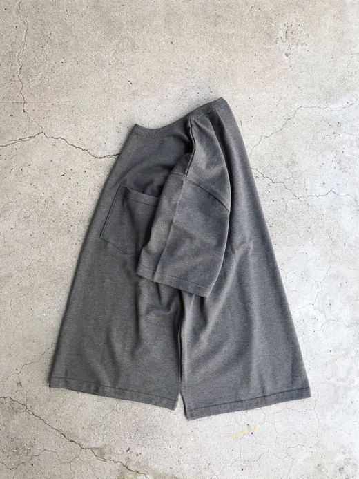 ROTOTO R7006 / MELANGE COTTON POCKET KNIT S/S / D.GRAY