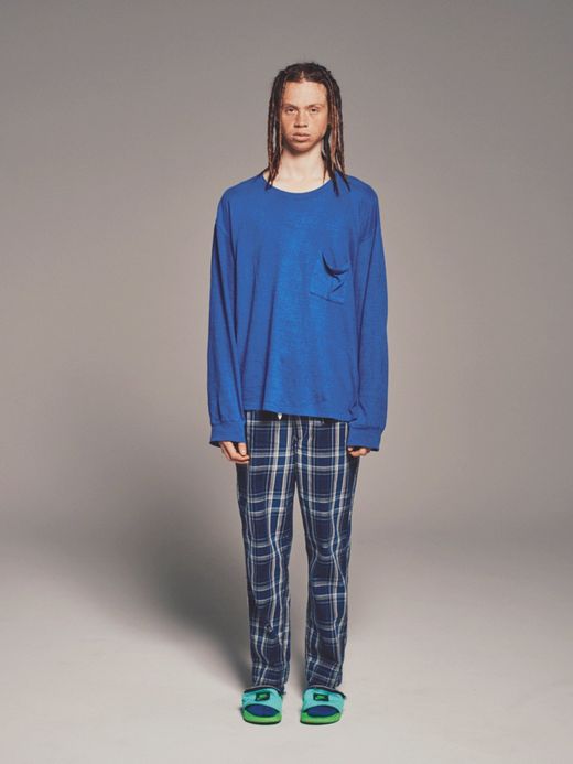 e.sen esenfw19p05 / THOMAS / BLUE GREY CHECK